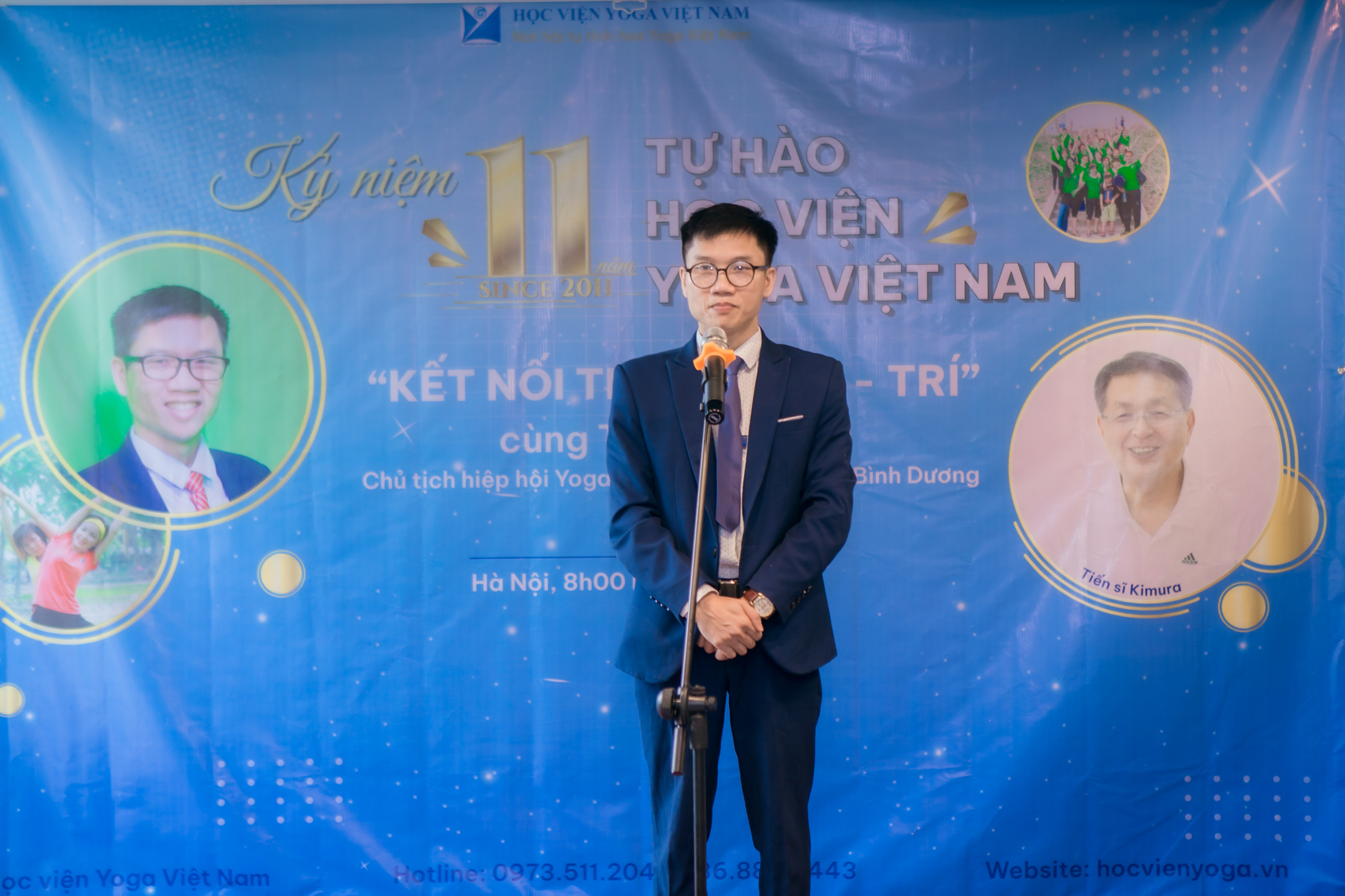 Giám đốc Học viện Yoga Việt Nam - Thầy Đặng Hùng phát biểu tại buổi lễ